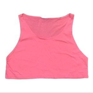 American Apparel Neon Pink Crop Tank Top, one size